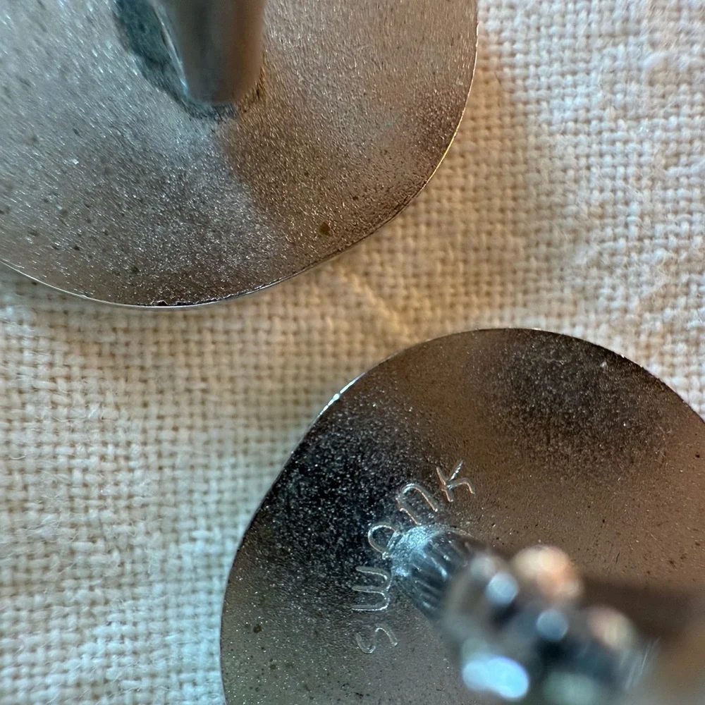 VINTAGE SWANK Silver-TONE CUFFLINKS Signed Estate‎